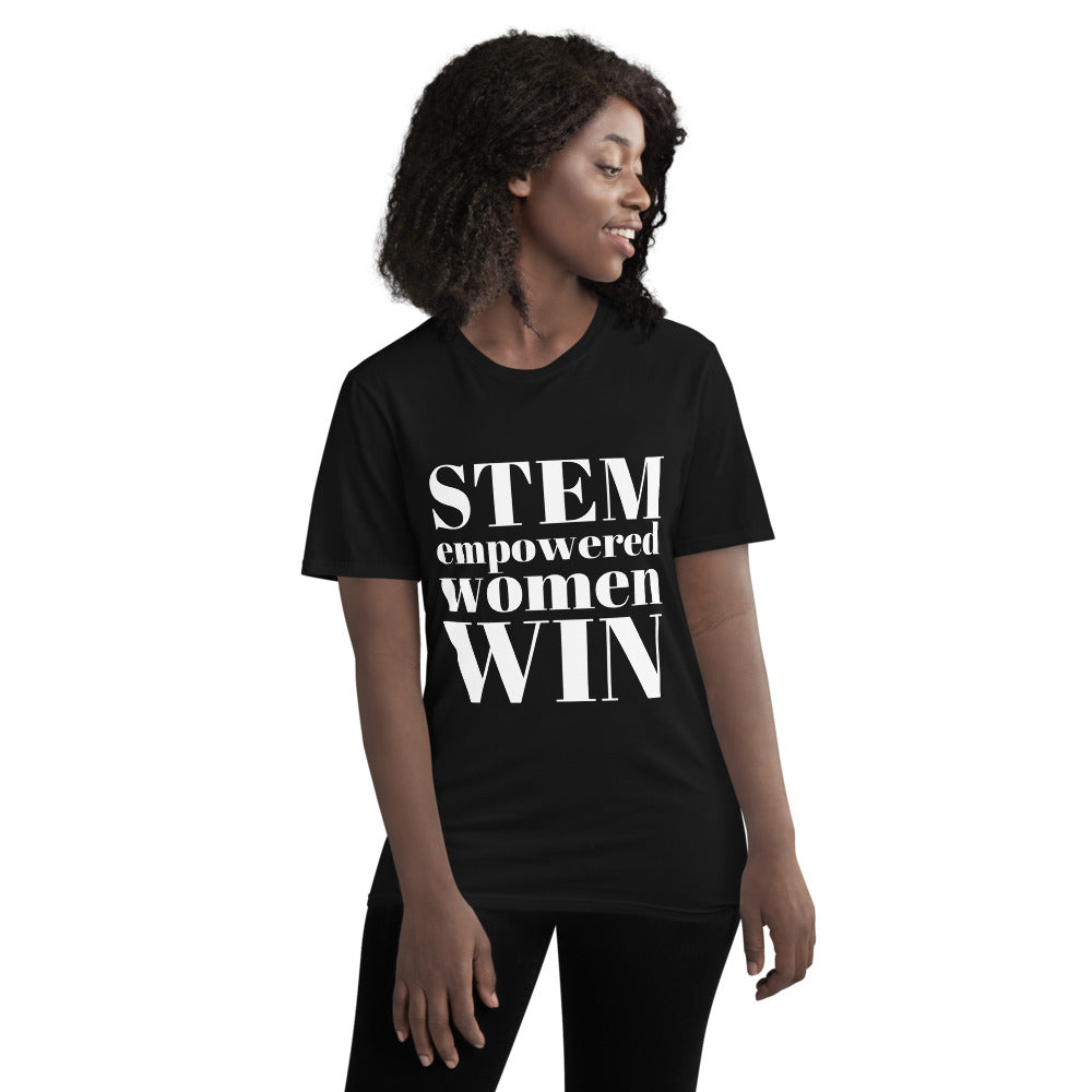 STEM EMPOWERED WOMEN WIN UNISEX SHORT-SLEEVE (BLACK) T-SHIRT