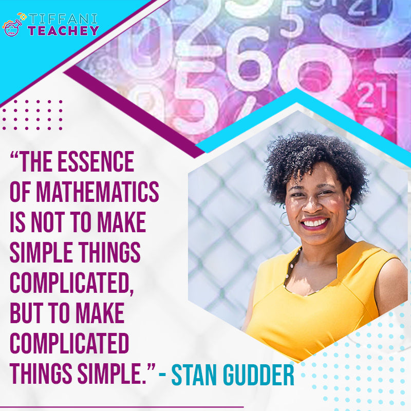 The essence of mathematics is not to make simple things complicated, but to make complicated things simple." - Stan Gudder