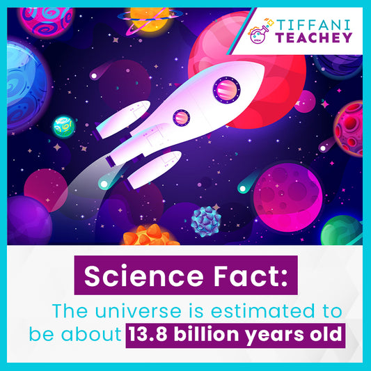 Science fact: The universe is estimated to be about 13.8 billion years old.